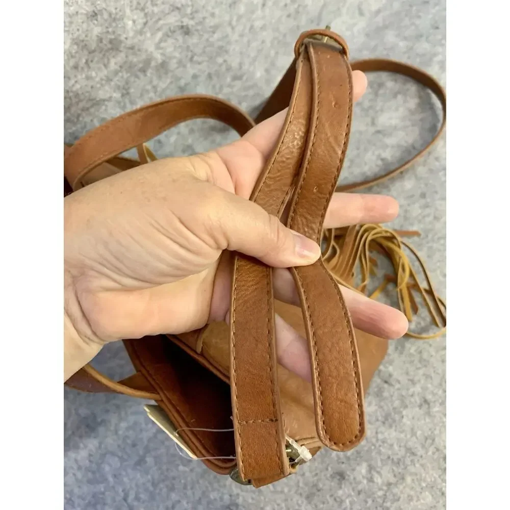 NWT GB Girls Boho Fringe Purse, Vegan Leather Boho Festival Bag Crossbody Adjust